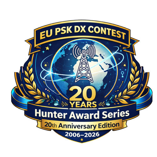 EU PSK DX Contest Hunter Award Series 20 Years logo